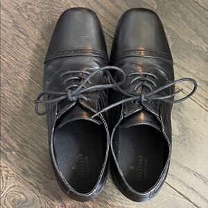 Stafford Black Kids Dress Shoes